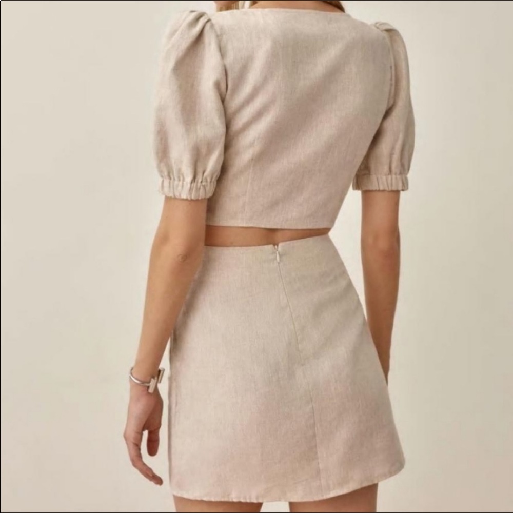 Reformation Ethel Linen Two Piece Set 10 New - Picture 2 of 5